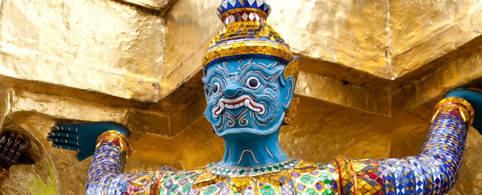 Tibetské zobrazení démonické postavy